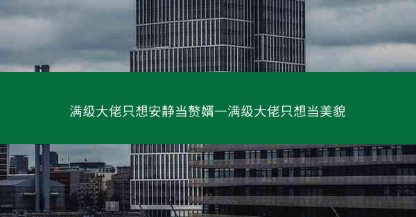 满级大佬只想安静当赘婿—满级大佬只想当美貌