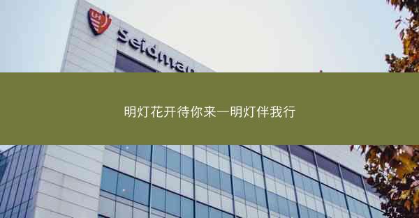 明灯花开待你来—明灯伴我行