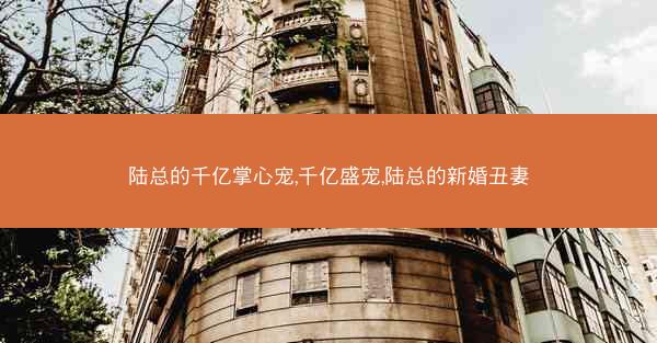 陆总的千亿掌心宠,千亿盛宠,陆总的新婚丑妻