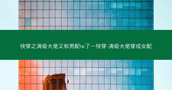 快穿之满级大佬又和男配he了—快穿-满级大佬穿成女配