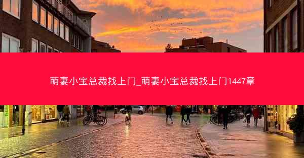 萌妻小宝总裁找上门_萌妻小宝总裁找上门1447章